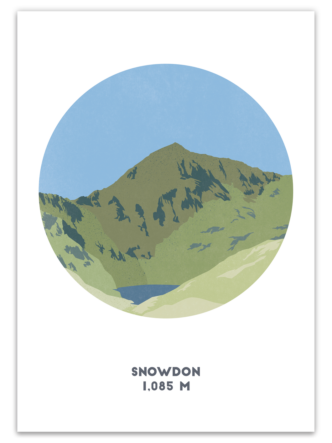 Snowdon Mountain Print - United Kingdom - Trail Bound Prints