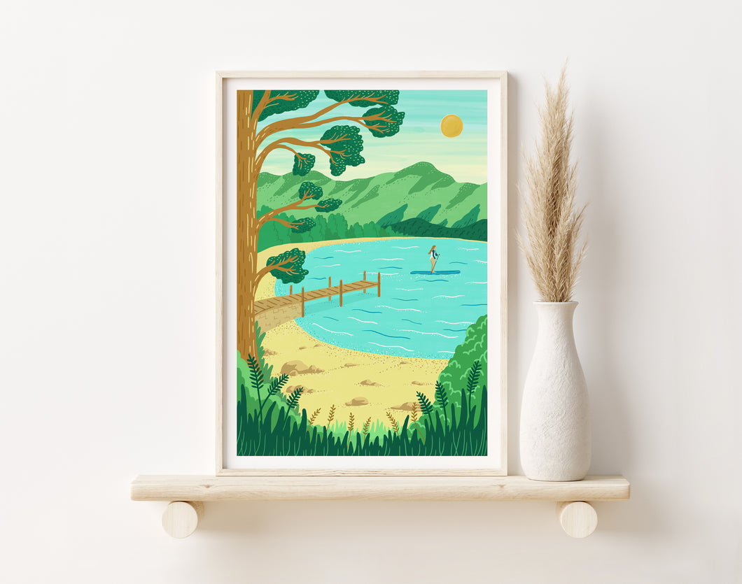 Paddle Boarding in the Lakes - The Lake District, Derwent Water