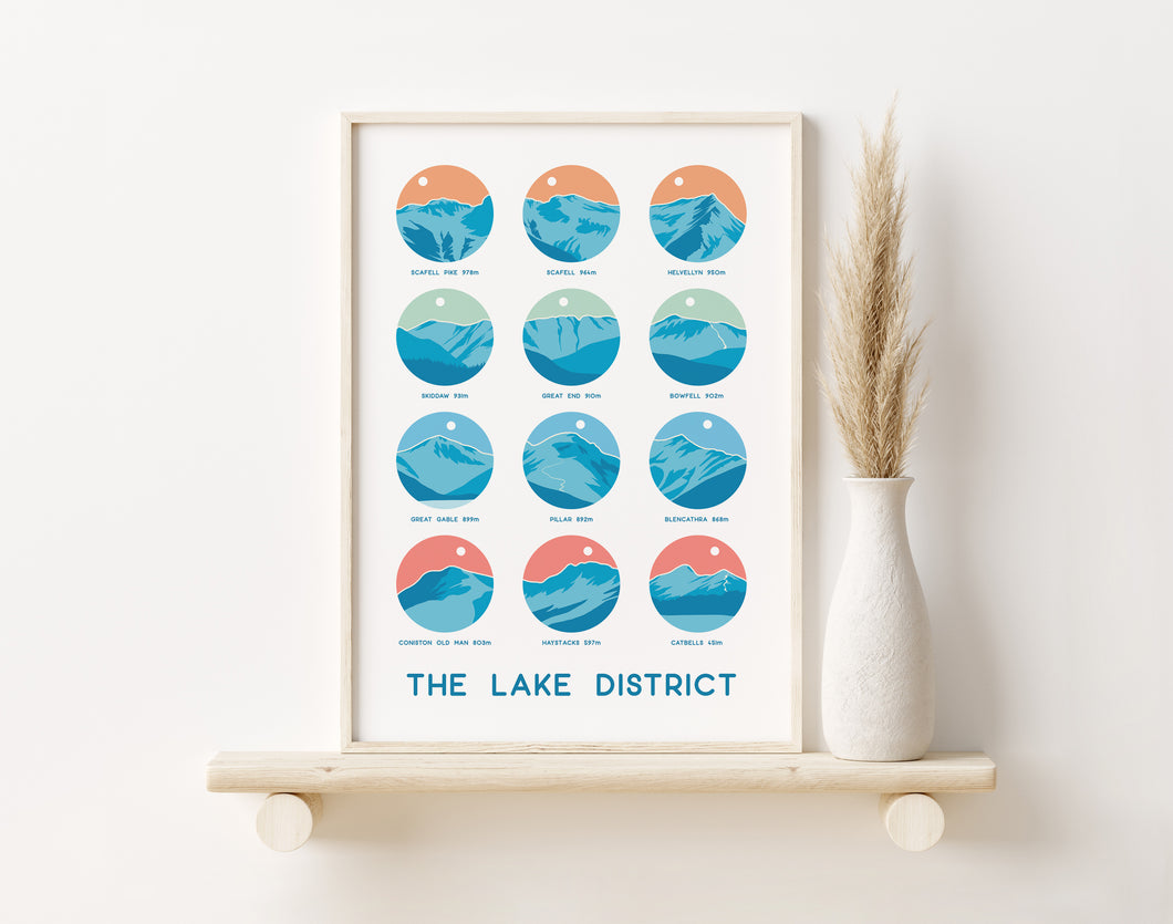 The Lake District Mountains print