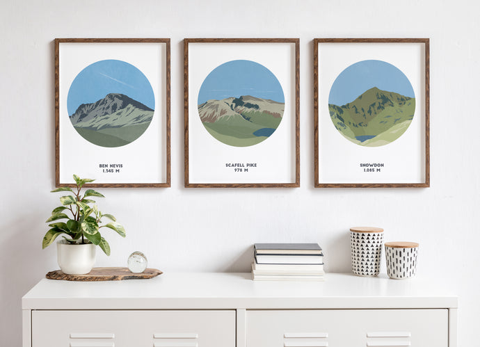 Three Peaks Challenge Print - UK - Trail Bound Prints