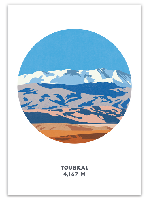 Toubkal Mountain Print - Morocco - Trail Bound Prints