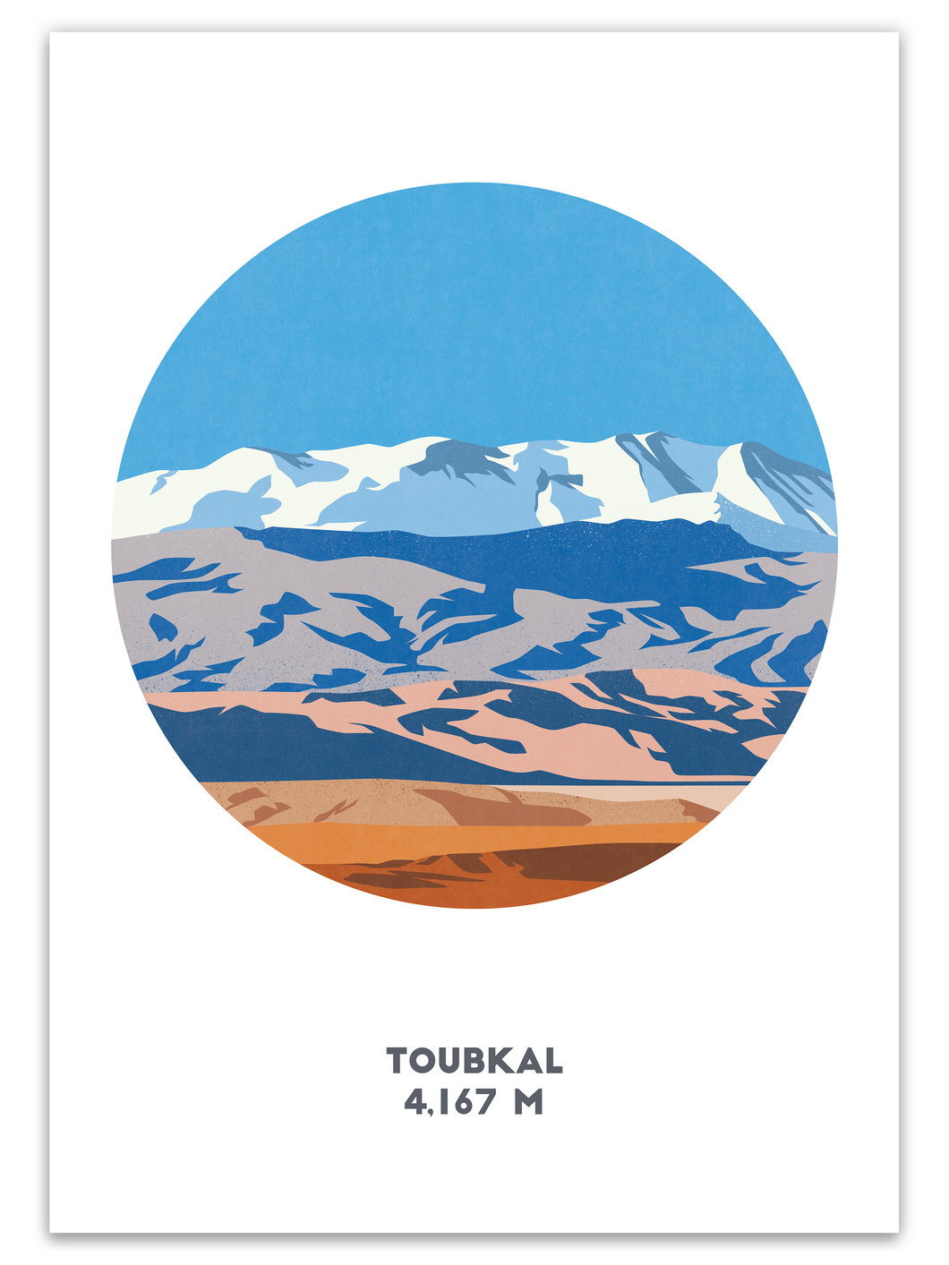 Toubkal Mountain Print - Morocco - Trail Bound Prints