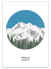 Load image into Gallery viewer, Triglav Mountain Print - Slovenia - Trail Bound Prints
