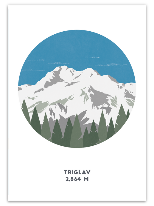 Triglav Mountain Print - Slovenia - Trail Bound Prints