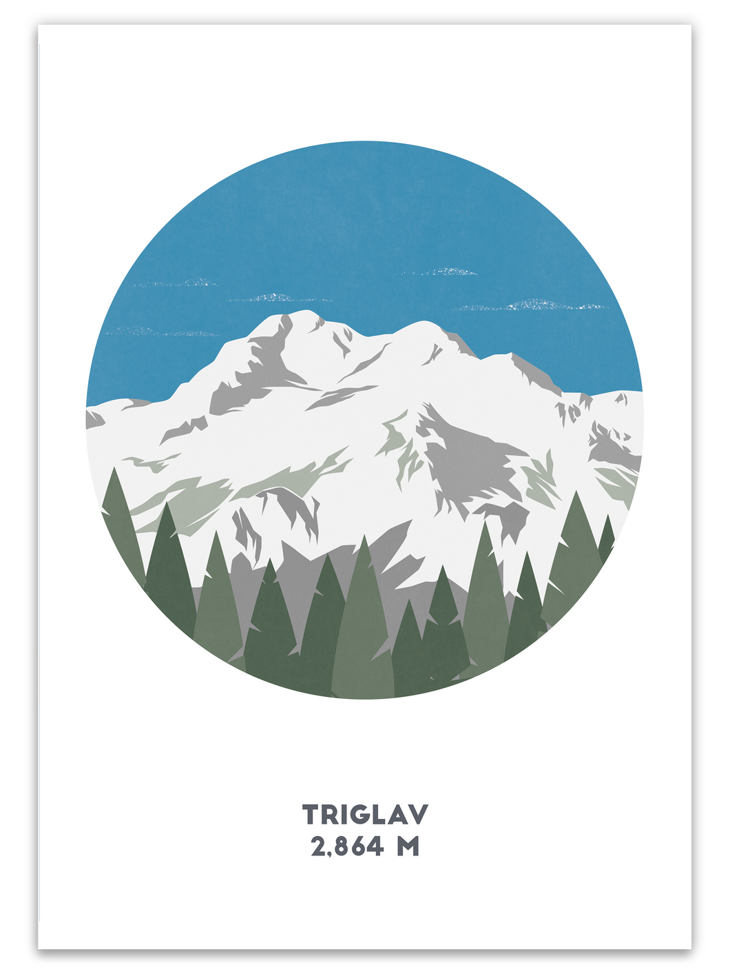 Triglav Mountain Print - Slovenia - Trail Bound Prints