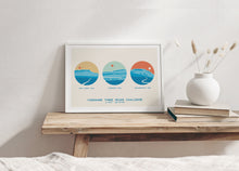Load image into Gallery viewer, Yorkshire Three Peaks Challenge poster, Pen-Y-Ghent, Whernside, Ingleborough. Three Peaks
